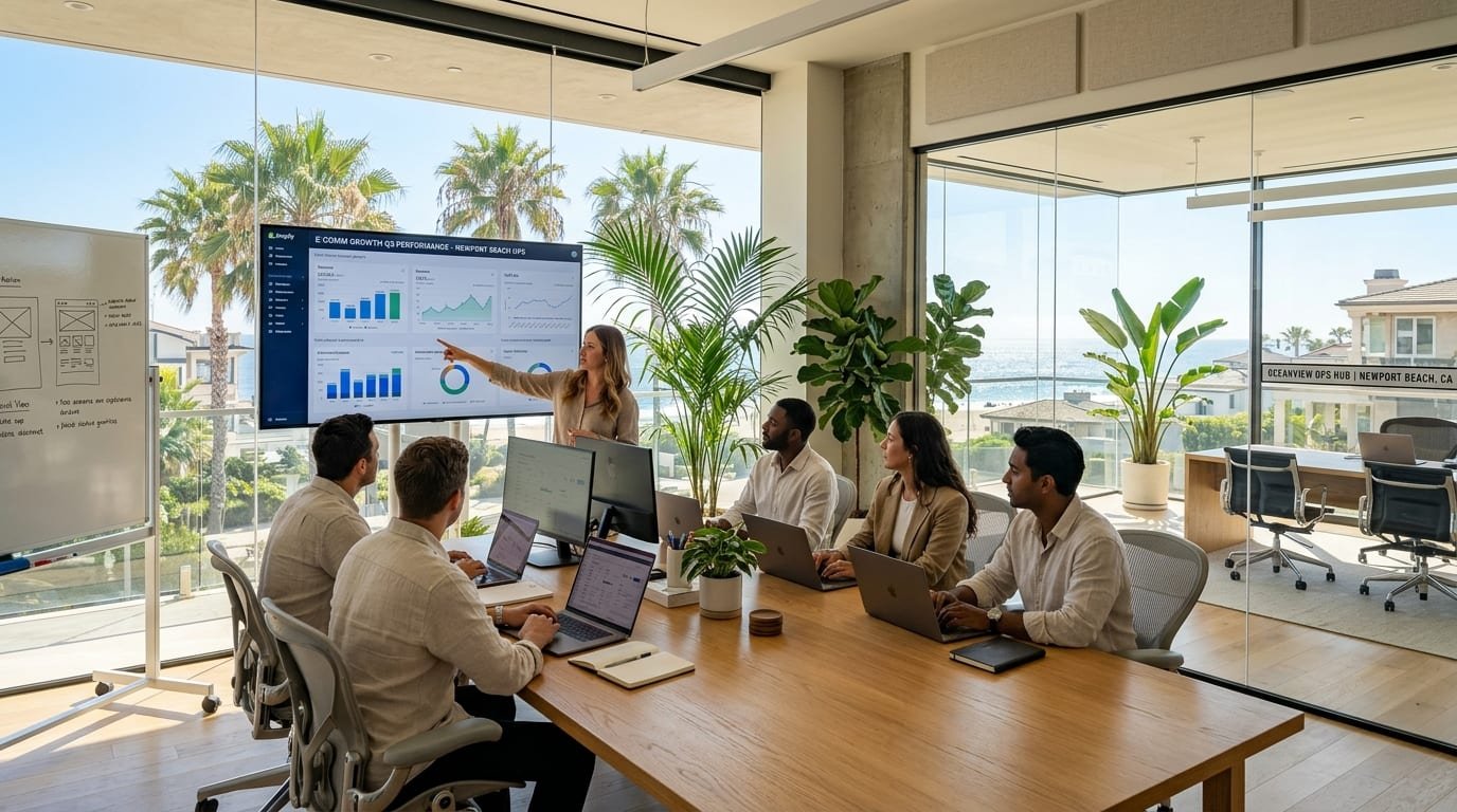 CALI ECOMMANAGEMENT executive operations war room at 9747 Businesspark Ave #255 in California